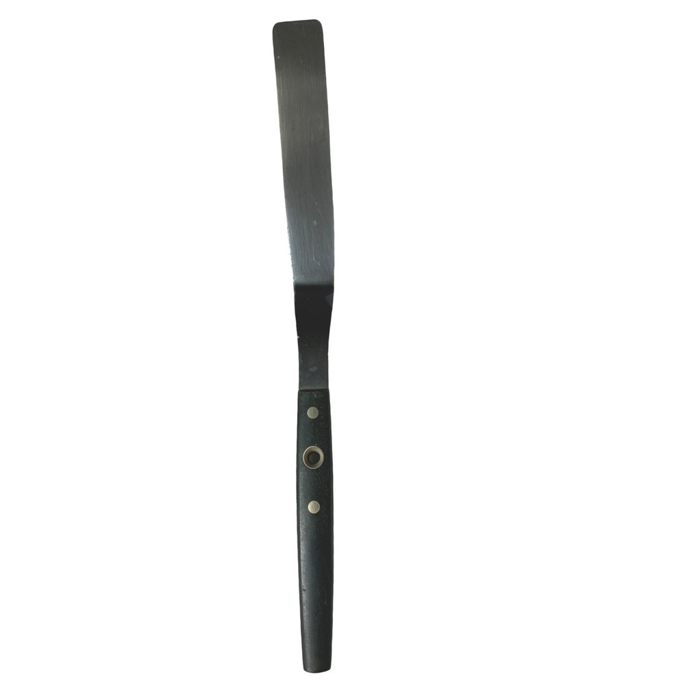 Stainless Steel Offset Icing Spatula Black Riveted Handle Cake Decorating Tool
